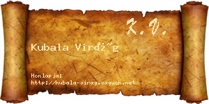 Kubala Virág névjegykártya
